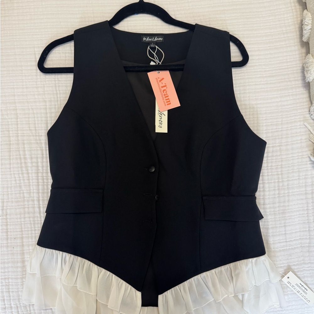 For Love And Lemons Black and White Blouse